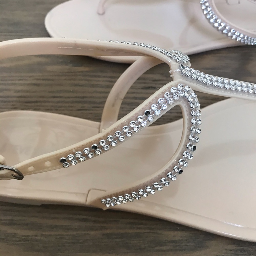 Steve Madden Blush Jeweled Sandals Size 10 - Picture 6 of 8